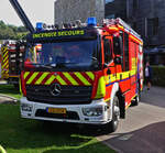 Mercedes Benz Feuerwehrfahrzeug der Wehr aus Echternach, war am Tag der Rettungsdienste in Echternach ausgestellt. 22.09.2024