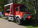 Mercedes Benz Unimog 1550 L, der Wehr aus Schengen, war beim Tag der Rettungsdienste in Echternach, vor Ort. 22.09.2024