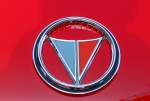 Plymouth, Logo am Mittelklasse-PKW  Valiant Signet 200V , gebaut von der US-amerikanischen Autofirma von 1959-76, Mrz 2015