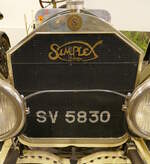 Simplex La France, Kühlergrill mit Schriftzug an einem US-amerikanischen Oldtimer PKW von 1914, die Simplex Automobile Companie in New York bestand von 1907-20, Jan.2024