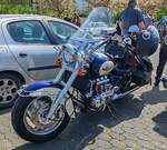 =unbekanntes Motorrad steht bei der Oldtimerveranstaltung in Frankenberg/Eder.