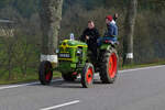 Auch dieser Deutz F2L 612 war ei der Rundfahrt nahe Brachtenbach am 10.04.2023 mit dabei.