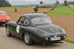 Heckansicht des Frazer Nash Le Mans Coupé, BJ 1954, als Teilnehmer bei der Luxemburg Classic.