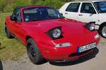 =Mazda MX 5 steht bei der Oldtimerveranstaltung in Frankenberg/Eder.