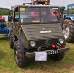 Mercedes Benz Unimog 411, BJ 1973; 35 PS; war beim Oldtimertreffen in Warken vor Ort.