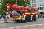 Liebherr Auto Kran des CGDIS, aufgenommen bei der Militrparade in der Stadt Luxemburg.