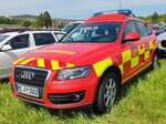 =Audi Q5 als Kommandowagen 2 der Feuerwehr METTMANN steht im Mai 2024 auf dem Besucherparkplatz der RettMobil in Fulda