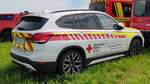 =BMW X3 des DRK KV BREMEN steht im Mai 2024 auf dem Besucherparkplatz der RettMobil in Fulda