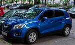 Diesen Chevrolet Trax Mk1 in der Farbe  Bimini Blue  habe ich in Juli, 2024 gesehen