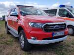 =Ford Ranger der Feuerwehr GERATAL, gesehen auf dem Parkplatz der RettMobil im Mai 2022