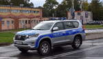 Toyota Land Cruiser Prado Einsatzfahrzeug der polnischen Polizei am 25.09.24 Kostrzyn nad Odrą.