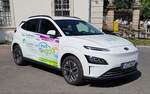 =Hyundai KONA Elektro als Werbeträger für eCarSharing von RHÖNENERGIE FULDA, gesehen beim Bürgerfest  200 Jahre Landkreis Fulda  auf dem Gelände von Schloß Fasanerie im