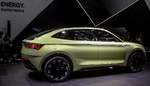 Skoda Vision E (Seitenansicht) auf der IAA 2017 Frankfurt Motor Show (September 2017).