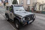 Diesen Suzuki Samurai (erste Generation, gebaut von 1984 bis 1997) habe ich in Februar, 2024 gesehen.