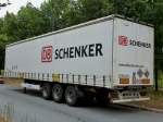 KRONE Sattelauflieger Schiebeplane wei mit festen Hecktren DB SCHENKER CEP20301 in Herne 11082013