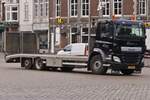 DAF CF Baumaschinen Transporter, gesehen in Maastricht. 12.09.2024 