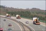 Nachschuss auf den Convoi der gerade die Talbrcke Bremecke auf der A45 Richtung Norden berquert.