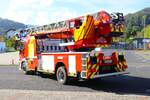 Feuerwehr Bad Orb IVECO MAGIRUS DLK23/12 (Florian Bad Orb 1/30) am 29.09.24 bei einen Fototermin. Danke für das tolle Fotoshooting