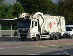 MAN Müllwagen unterwegs in der Stadt Olten am 2024.08.13