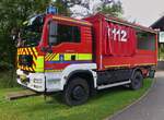 LKW MAN TGM 18290, mit Pritschenaufbau, des CGDIS, beim Tag der Rettungsdienste in Echternach. 22.04.2024