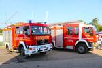 Feuerwehr Ginsheim Gustavsburg und Rüsselsheim MAN LF bei der Sternfahrt Kreisfeuerwehrtag Groß Gerau am 01.09.24 in Mörfelden Walldorf