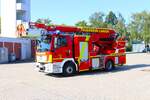 Feuerwehr Langen (Hessen) MAN TGM Gimaex DLK23/12 (Florian Langen 1/30-1) am 21.09.24 bei einem Fototermin.