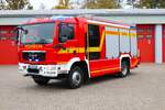 Feuerwehr Nidda MAN TGM HLF20 (Florian Nidda 1-46) am 10.11.24 bei einen Fototermin.