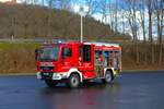 Feuerwehr Breuberg-Neustadt im Odenwald MAN TGM LF10 Kats (Florian Breuberg 3/43) am 26.01.25 bei einen Fototermin.