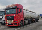 =MAN TGX-Tankzug der ALAINE-Gruppe rastet an der A 5, 02-2024