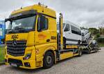 =MB Actros l-Autotransporter vom Autohaus HINRICHSEN im Auftrag des ADAC, 10-2024