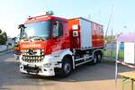 Feuerwehr Rüsselsheim Mercedes Benz Arocs WLF Kats bei der Sternfahrt Kreisfeuerwehrtag Groß Gerau am 01.09.24 in Mörfelden Walldorf