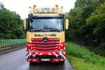 Spedition Baumann Move Mercedes Benz Actros V8 Schwerlastzugmaschine am 08.09.24 bei Maintal