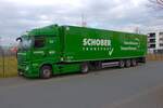 Schober Transport Mercedes Benz Actros am 15.03.25 in Riedstadt