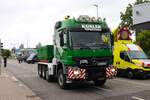 Spedition Kübler Mercedes Benz Actros am 30.06.24 beim U-Boot Schwertransport in Speyer