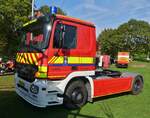 Mercedes Benz Actros 1946, des CGDIS, hat am Tag der Rettungsdienste in Echternach einen Sattelauflieger hergebracht. 22.09.2024