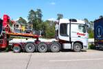 Spedition Bender Mercedes Benz Actros V8 Schwerlasttransporter auf der A6 Raststätte Hockenheim am 28.07.27