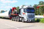 Spedition Bender Mercedes Benz Actros V8 Schwerlasttransporter auf der A6 Raststätte Hockenheim am 28.07.27