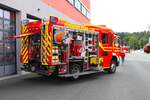 Feuerwehr Hanau Mitte Mercedes Benz Lentner HLF20/16 am 25.08.24 beim Tag der offenen Tür