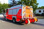 Fraport Werkfeuerwehr Flughafen Frankfurt am Main Mercedes Benz Arocs HTLF am 31.08.24 beim Tag der offenen Tür der Feuerwehr Walldorf Hessen