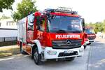 Feuerwehr Wallerstädten Mercedes Benz Atego LF10 bei der Sternfahrt Kreisfeuerwehrtag Groß Gerau am 01.09.24 in Mörfelden Walldorf