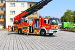 Feuerwehr Mörfelden-Walldorf Mercedes Benz Atego DLK 23/12 beim Kreisfeuerwehrtag Groß Gerau am 01.09.24 in Mörfelden Walldorf am neuen Gerätehaus