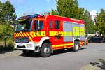 Feuerwehr Dieburg Mercedes Benz Atego LF20 bei Jugendfeuerwehrgroßübung Kreis Darmstadt Dieburg Bezirk 1 am 28.09.24 in Dieburg