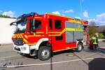 Feuerwehr Hanau Mitte Mercedes Benz Atego HLF20 bei Jahresabschlussübung am 05.10.24 in Hanau Steinheim