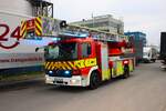 Feuerwehr Dieburg Mercedes Benz Atego DLK23/12 (Florian Dieburg 1/30-1) am 16.11.24 bei der Abschlussübung