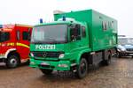 Landespolizei Rheinland Pfalz Mercedes Benz Atego GW-Tauchergruppe am 31.12.24 beim Silvesterschwimmen in Mainz