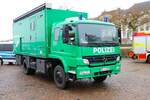 Landespolizei Rheinland Pfalz Mercedes Benz Atego GW-Tauchergruppe am 31.12.24 beim Silvesterschwimmen in Mainz
