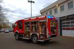 Feuerwehr Rödermark Urberach Mercedes Benz Atego LF10 Kats (Florian Rödermark 2/43-1) am 25.01.25 bei einen Fototermin.