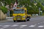 Mitsubishi Canter Abschleppwagen vom ADAC gesehen am 14.07.2019 an der Mosel.