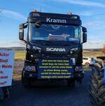 =Scania unterwegs in Fulda bei einer der vielen bundesweiten Bauerndemos im Januar 2024