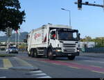 Scania P 360 Müllwagen unterwegs in der Stadt Olten am 2024.08.13